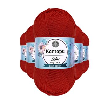 Kartopu K101 Nar Lotus Bikini Büstiyer Bluz 5 Adet Örgü İpi