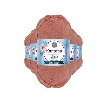 Kartopu K103 Pişmiş Ayva Lotus Bikini Büstiyer Bluz 5 Adet Örgü İpi