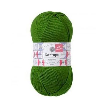 Kartopu K1391 Yeşil Baby One Tüylenmeyen El Örgü İpi Yünü