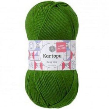 Kartopu K1391 Yeşil Baby One Tüylenmeyen El Örgü İpi Yünü