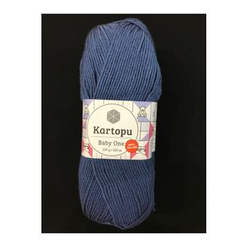 Kartopu K1533 Koyu Mavi Baby One Tüylenmeyen El Örgü İpi Yünü