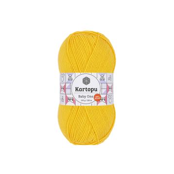 Kartopu K154 Sarı Baby One Tüylenmeyen El Örgü İpi Yünü
