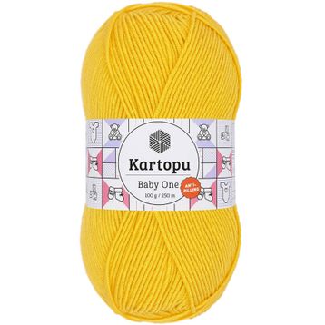 Kartopu K154 Sarı Baby One Tüylenmeyen El Örgü İpi Yünü