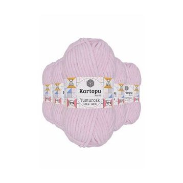 Kartopu K1562 5 Adet Toz Pembe Yumurcak Kadife El Örgü İpi