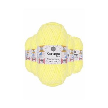 Kartopu K333 5 Adet Sarı Yumurcak Kadife El Örgü İpi