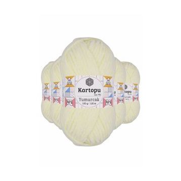 Kartopu K335 5 Adet Krem Yumurcak Kadife El Örgü İpi