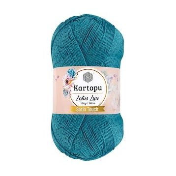 Kartopu K512 Turquaz Lotus Lux Bikini Büstiyer Bluz Simli Örgü İpi