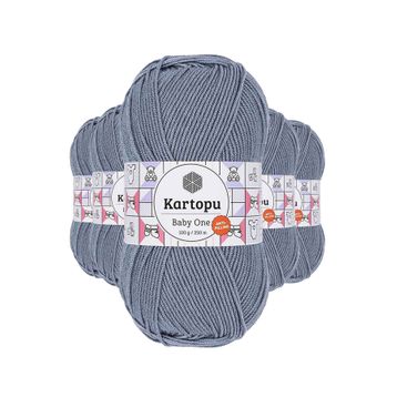 Kartopu K571 5 Adet Jeans Mavi Baby One Tüylenmeyen El Örgü İpi Yünü