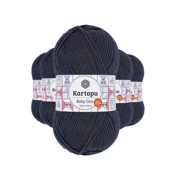 Kartopu K633 5 Adet Lacivert Baby One Tüylenmeyen El Örgü İpi Yünü