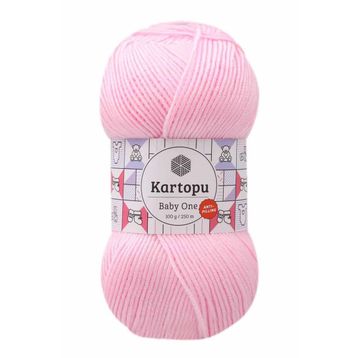 Kartopu K782 Açık Pembe Baby One Tüylenmeyen El Örgü İpi Yünü