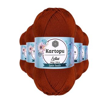 Kartopu K834 Taba Lotus Bikini Büstiyer Bluz 5 Adet Örgü İpi