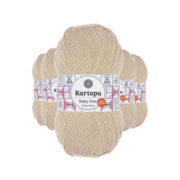 Kartopu K855 Taş 5 Adet Baby One Tüylenmeyen El Örgü İpi Yünü