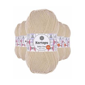 Kartopu K855 Taş 5 Adet Baby One Tüylenmeyen El Örgü İpi Yünü