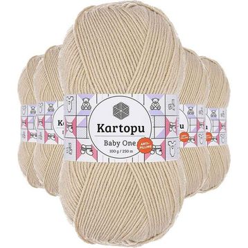 Kartopu K855 Taş 5 Adet Baby One Tüylenmeyen El Örgü İpi Yünü