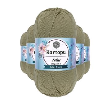 Kartopu K874 Bej Lotus Bikini Büstiyer Bluz 5 Adet Örgü İpi