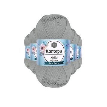 Kartopu K941 Açık Gri Lotus Bikini Büstiyer Bluz 5 Adet Örgü İpi