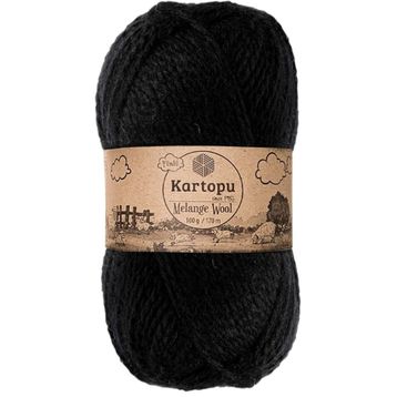 Kartopu Yumurcak Kadife Siyah K940 El Örgü İpi