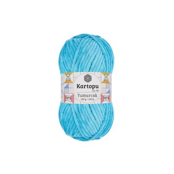 Kartopu Yumurcak Kadife Turkuaz K515 El Örgü İpi