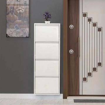 Kaser Metal DC-073 4'lü Beyaz Ayakkabılık