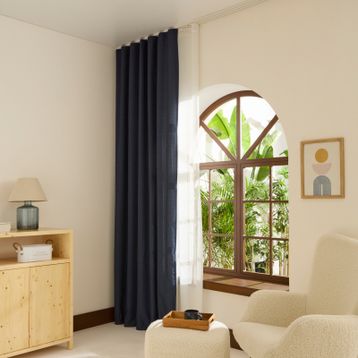 Kaşmir Home Perla Keten Petrol 150x270 cm Fon Perde