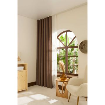 Kaşmir Home Perla Keten Vizon 150x270 cm Fon Perde