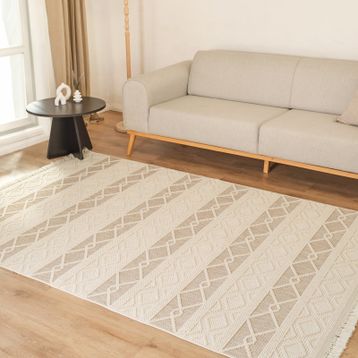 Kaşmir İskandinav Larus Beige 7/24 80x300 cm Halı