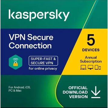 Kaspersky Vpn Secure Connect 1 Yıllık 5 Cihaz Antivürüs