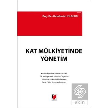 Kat Mülkiyetinde Yönetim - Berna Canan Üner Er