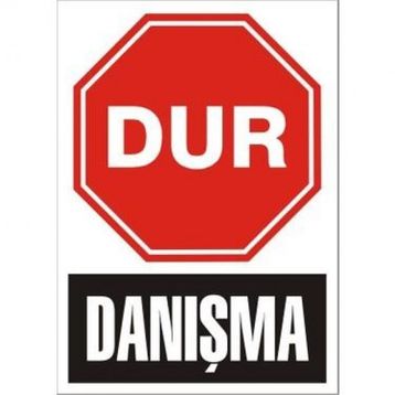 Katar Market Dur Danışma Uyarı Levhası