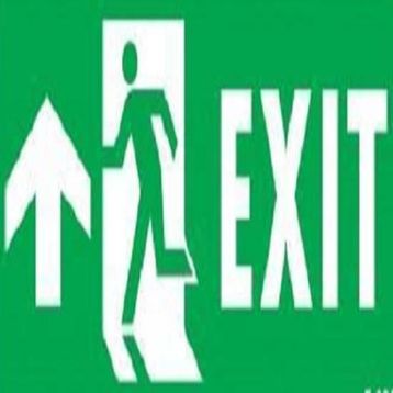 Katar Market Exit Uyarı Levhası