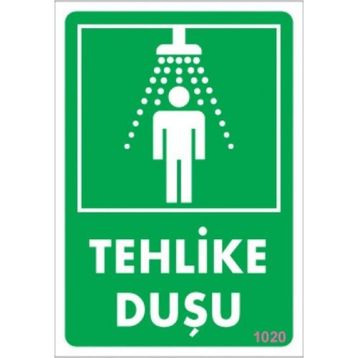 Katar Market Tehlike Duşu Uyarı Levhası