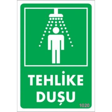 Katar Market Tehlike Duşu Uyarı Levhası