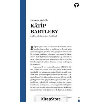 KATIP BARTLEBY - HERMAN MELVILLE