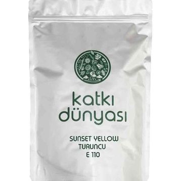 Katkı Dünyası E110 Sunset Yellow Turuncu 1 kg Toz Gıda Boyası