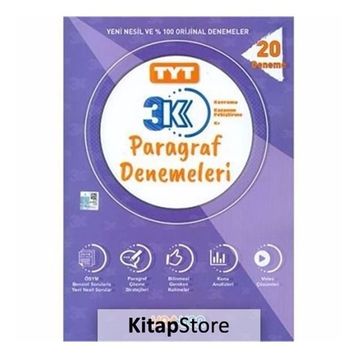 Katyon Yayınları TYT 3K Paragraf Denemeleri 20 Deneme