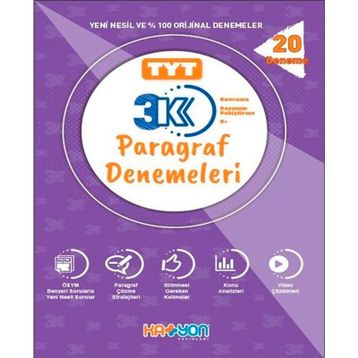 Katyon Yayınları TYT 3K Paragraf Denemeleri 20 Deneme