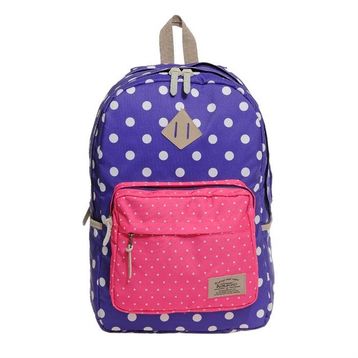 Kaukko K1111 Dots Mor Sırt Çantası