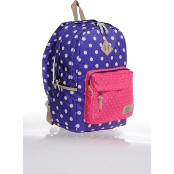 Kaukko K1111 Dots Mor Sırt Çantası