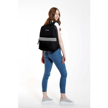 Kaukko K1420 Basic Colors Siyah Stripe Sırt Çantası