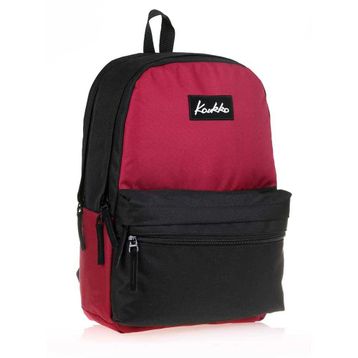 Kaukko K1422 Basic Colors Bordo Siyah Sırt Çantası