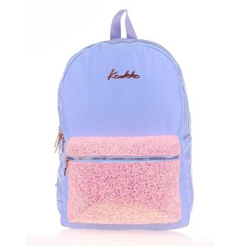 Kaukko K1521 Bright Taşlı Floral Mavi Sırt Çantası