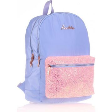 Kaukko K1521 Bright Taşlı Floral Mavi Sırt Çantası