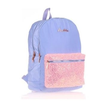Kaukko K1521 Bright Taşlı Floral Mavi Sırt Çantası