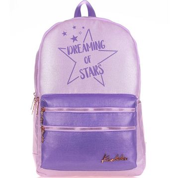 Kaukko K1568 Duble Lila Sparkle Sırt Çantası