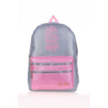 Kaukko K1569 Sparkle Duble Gri Sırt Çantası