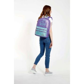 Kaukko K1571 Sparkle Duble Koyu Lila Sırt Çantası