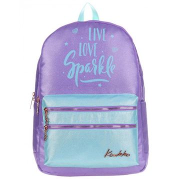Kaukko K1571 Sparkle Duble Koyu Lila Sırt Çantası