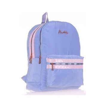 Kaukko K1586 Magic Gloss Floral Mavi Sırt Çantası