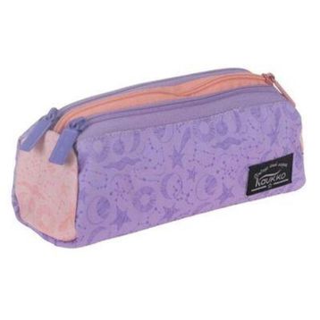 Kaukko K2319 Wichlight Alien Lila 3 Bölmeli Kalem Çantası