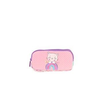 Kaukko L8241 Kids Plush Cat 3 Bölmeli Kalem Çantası
